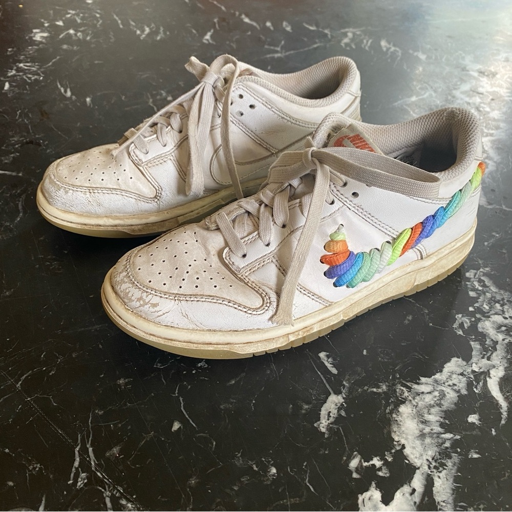 Nike Dunk Low GS 'Rainbow Lace Swoosh' Size 4